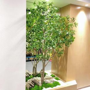 彷真马醉木装 树饰绿造景室内外吊钟大型落地景观橱8795 假树植物装