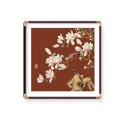 新中式厅装饰画入户关对挂画2024年餐新款寓意玄门好组合LM90261