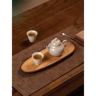 怀润吉 泛舟重竹盘IQI日式家茶制点用盘竹茶干泡盘茶具托盘茶具配