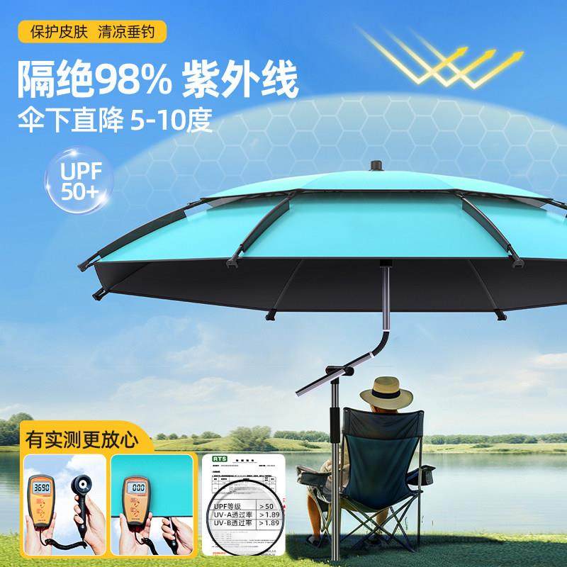 钓鱼伞雨伞户外用钓箱大钓HWD-DYS0防202伞5新款拐杖晒防暴雨沙滩