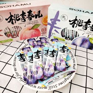 邂逅桃李春风蒟蒻果冻白桃西梅味果汁果冻盒装360克儿童休闲零食
