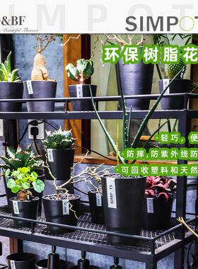 bdbf官方店SIMPOTS树脂绿植盆栽北欧简约兰花多肉小口径碗形花盆