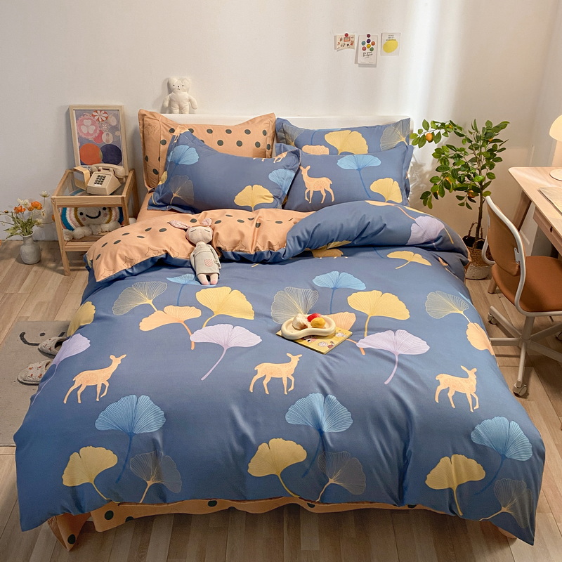 被套纯棉单件床单冬季宿舍单人150x200双人被罩三件200x230被单套