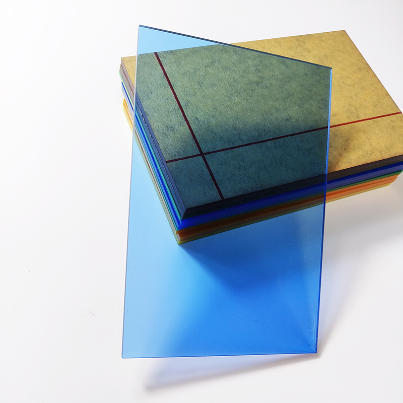 透明蓝色压克力板定制加工宝蓝浅蓝有机玻璃雕刻克莱因蓝35810mm