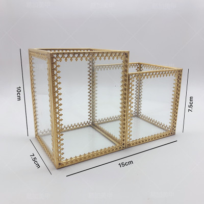 美甲工具收纳盒棉片笔筒笔刷子轻奢桌面店铺用品网红美甲店日式
