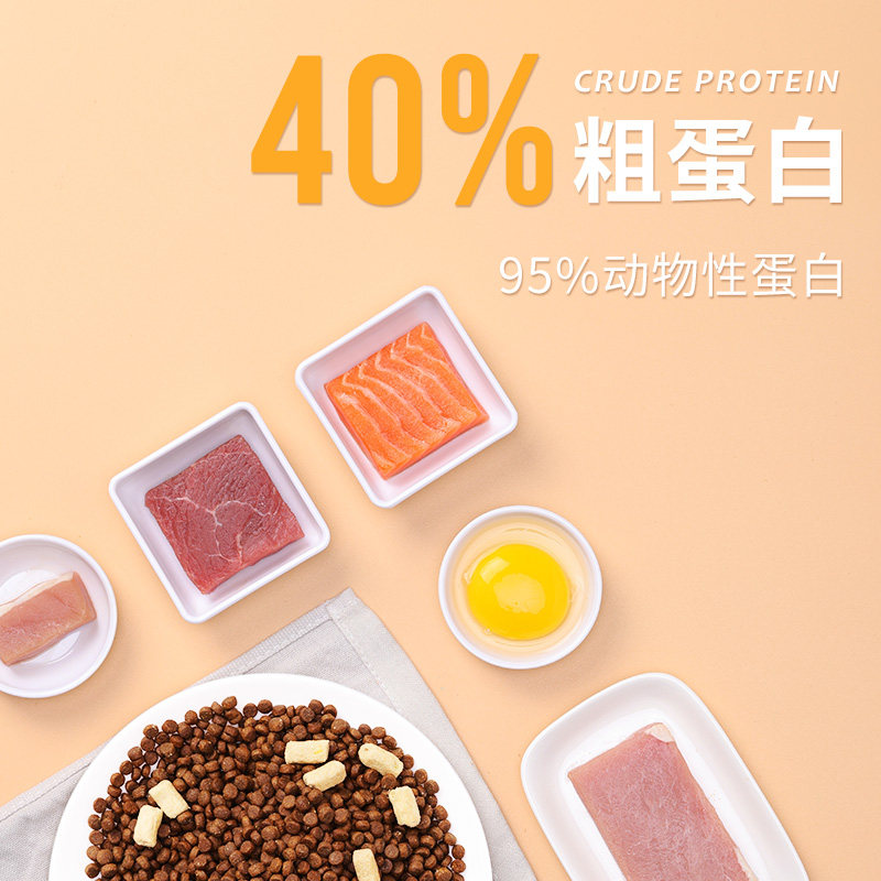 yeoh亿欧猫粮幼猫成猫通用鸡鹿肉全价全阶段冻干猫粮增肥发腮无谷