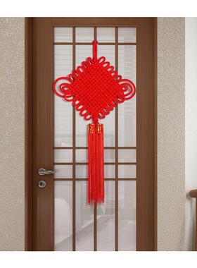 新品结挂件玄关入户门客厅大号墙面绒布卧室电视墙进门上红色挂饰