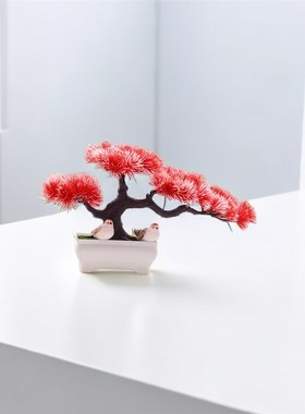 电视柜酒柜装饰品摆件居饰品家真盆景塑料新房客厅工艺品假花