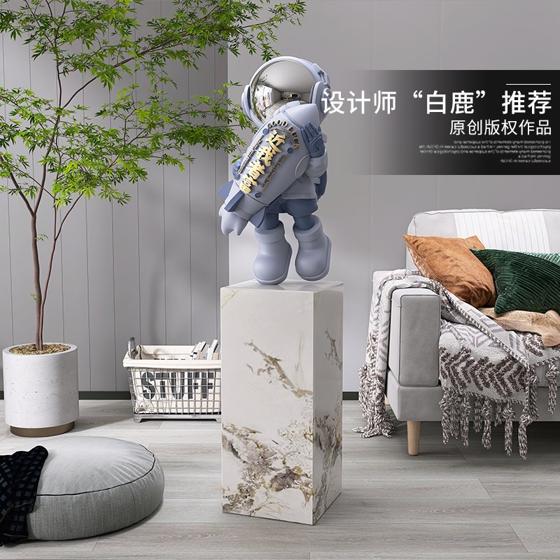 宇航员大型落地摆件轻奢大气客厅样板间装饰品太空人雕塑开业礼物