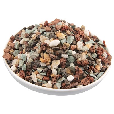 多肉彩虹石纯颗粒土火山石麦饭石虹彩石多肉专用土花盆植物铺面石