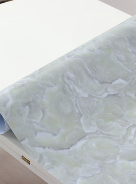 椭圆形餐桌布台布3d大理石桌垫软玻璃茶几桌布蓝色台面桌面保护膜