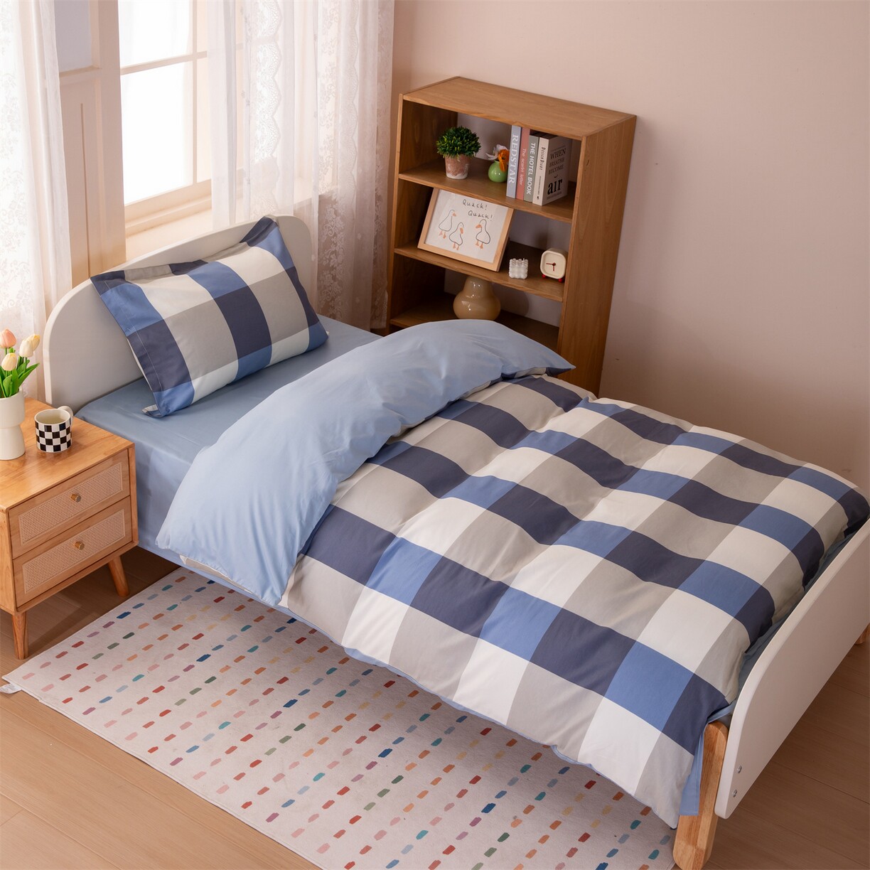 全棉纯棉学生床单款三件套上下铺宿舍六件套一整套被套床单款床品