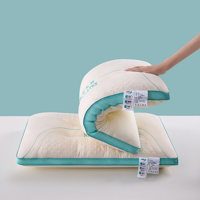凉感丝植萃乳胶枕健康枕头枕芯护颈椎助睡眠枕芯羽丝棉枕冰丝正品