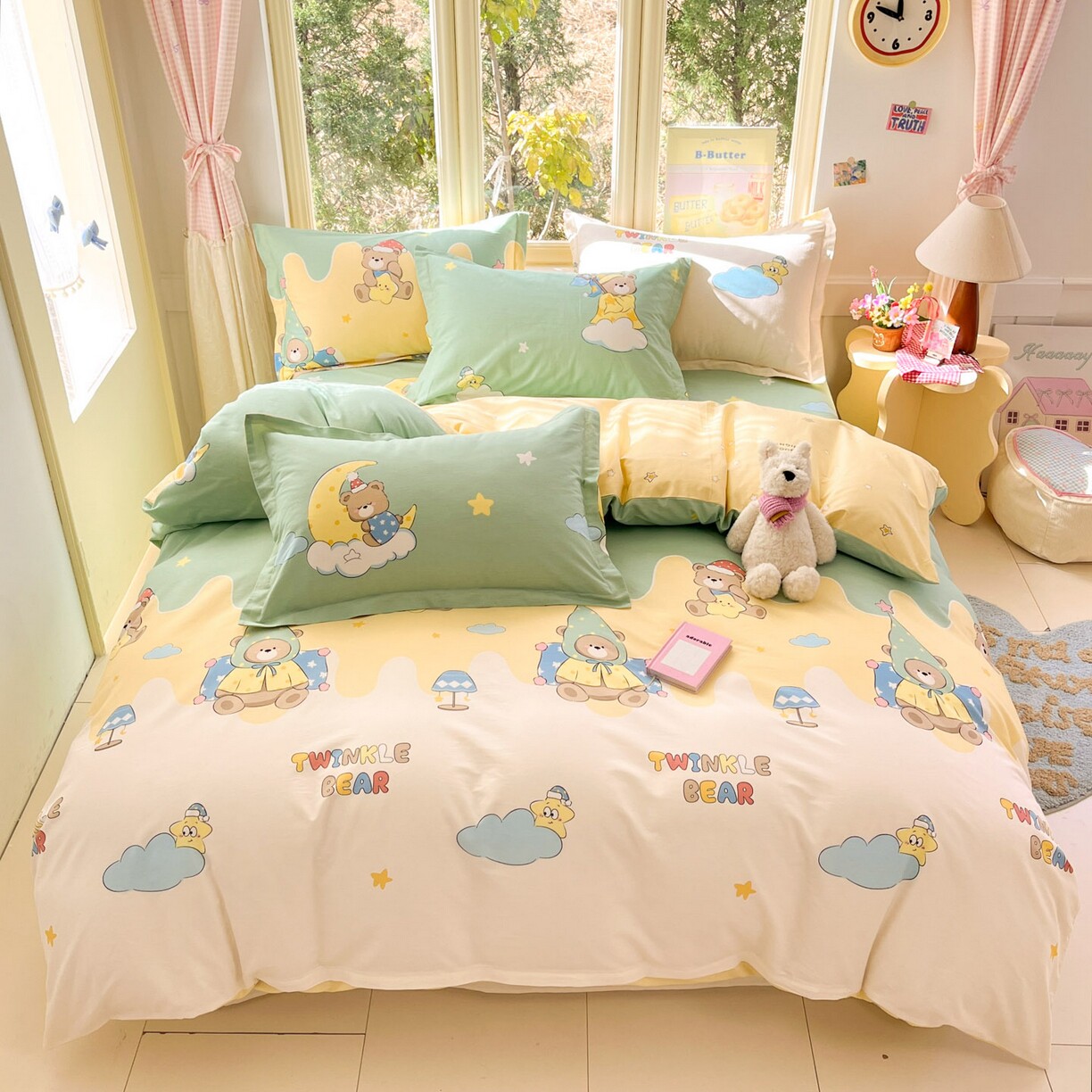 全棉印花四件套纯棉床上用品清新床品套件卡通单双人精选柔软舒适