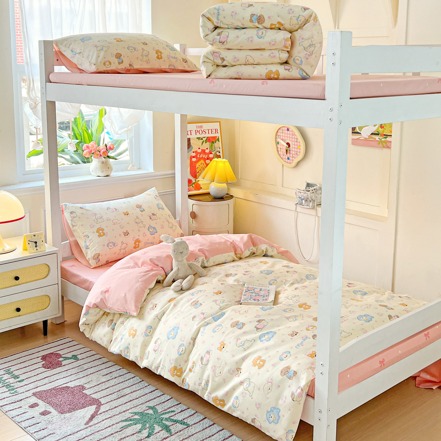 全棉印花学生宿舍三件套四件套纯棉床上用品家居学生宿舍床品套件,床上用品,床品套件/四件套/多件套,淘宝优惠券,粉丝福利购,淘宝优惠卷