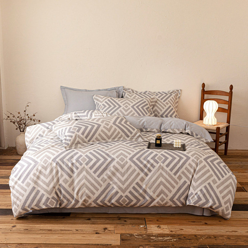 秋冬新款长绒棉纯棉数码印花陶瓷磨毛四件套全棉简约床品套件国风,床上用品,床品套件/四件套/多件套,淘宝优惠券,粉丝福利购,淘宝优惠卷