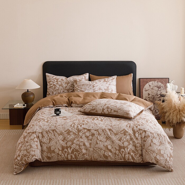 加厚全棉秋冬双层纱四件套纯棉被套罩床单床品100%纯棉轻奢高级感