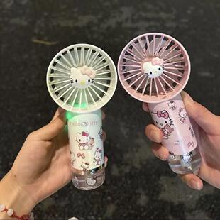 可爱桌面电风扇宿舍 喷雾风扇迷你手持随身小电扇便捷usb充电款