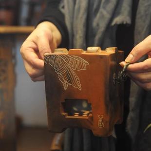 红泥小火炉室内煮茶炉窑变工夫茶炭炉副榜炉电炭两用 潮人茶事