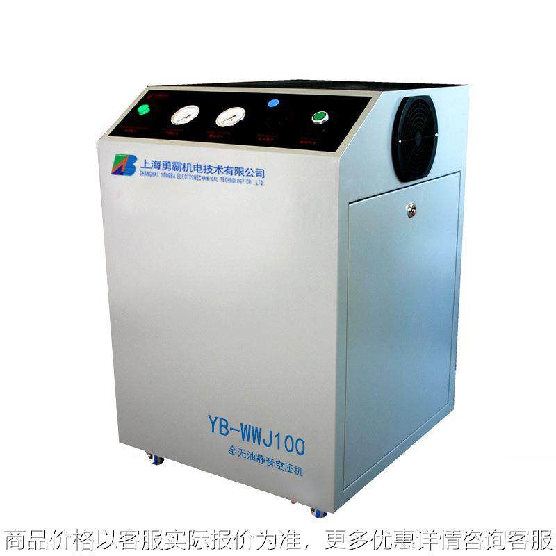 30L发酵罐用无油无水静音空压机YB-WWJ100