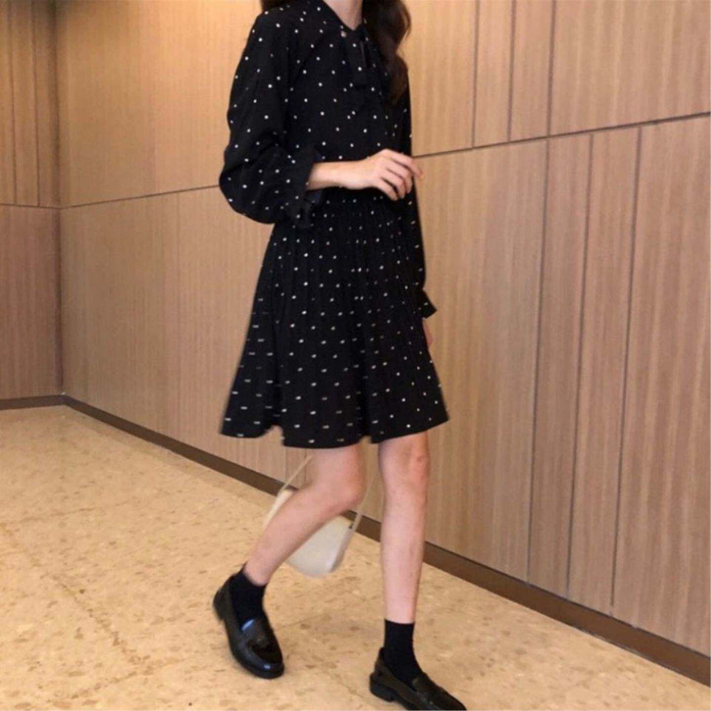 高冷范女装气质成熟学生女神超仙女温柔风初春山本法式茶歇连衣裙