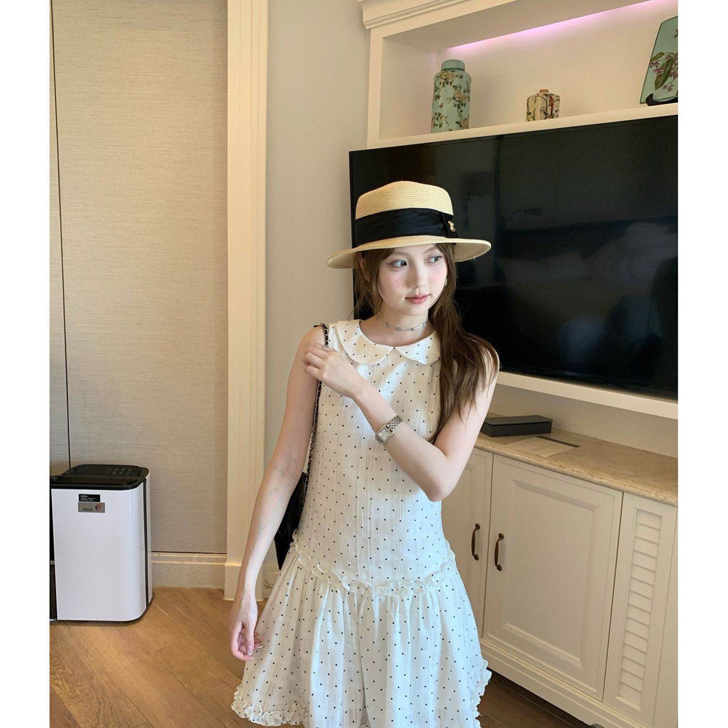 少女风娃娃领小众波点连衣裙女2026新款韩版温柔初恋感显瘦裙子