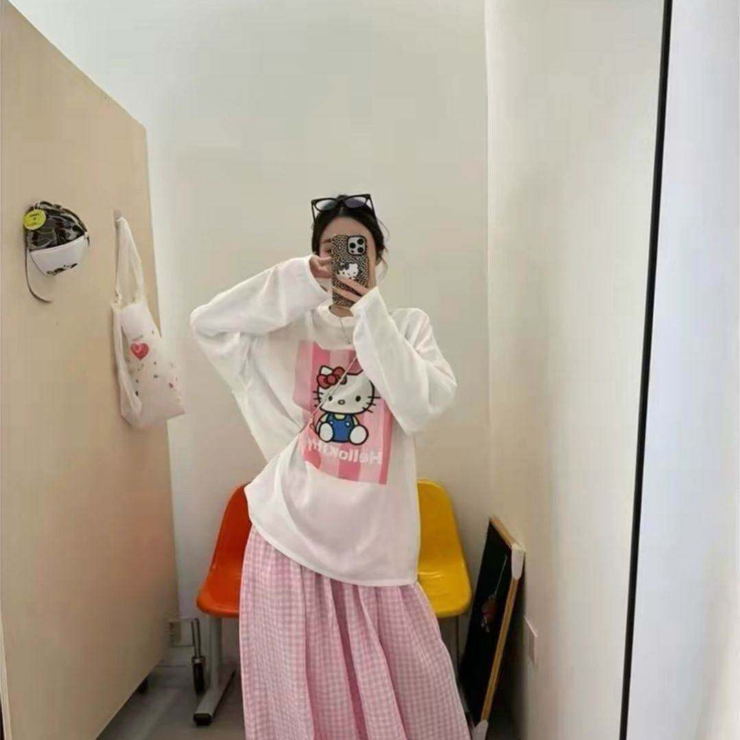 2026超火巨好看的穿搭一整套白色防晒罩衫彩色条纹阔腿裤两件套装