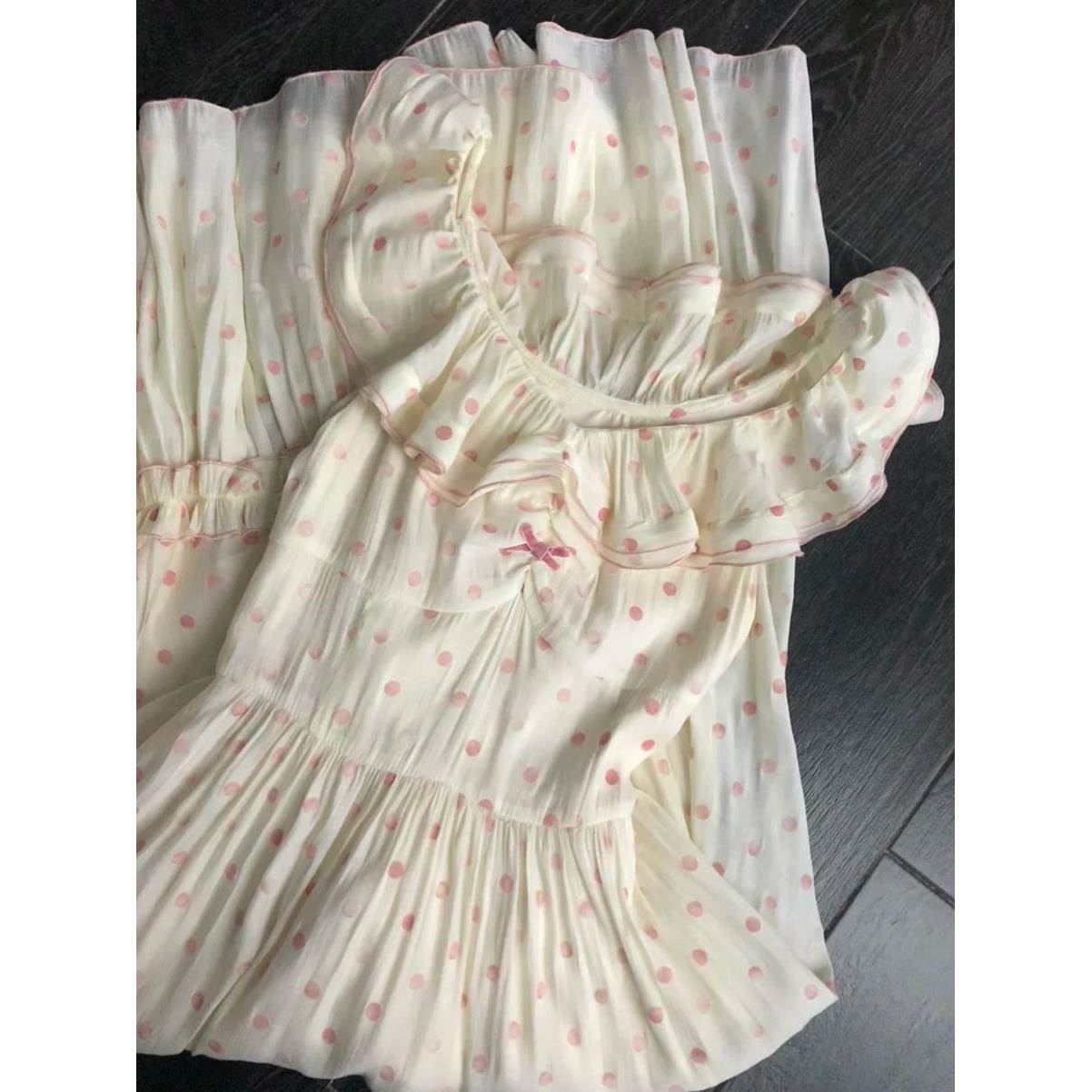 法式气质波点小飞袖连衣裙女夏季新款小个子甜美清新收腰显瘦长裙