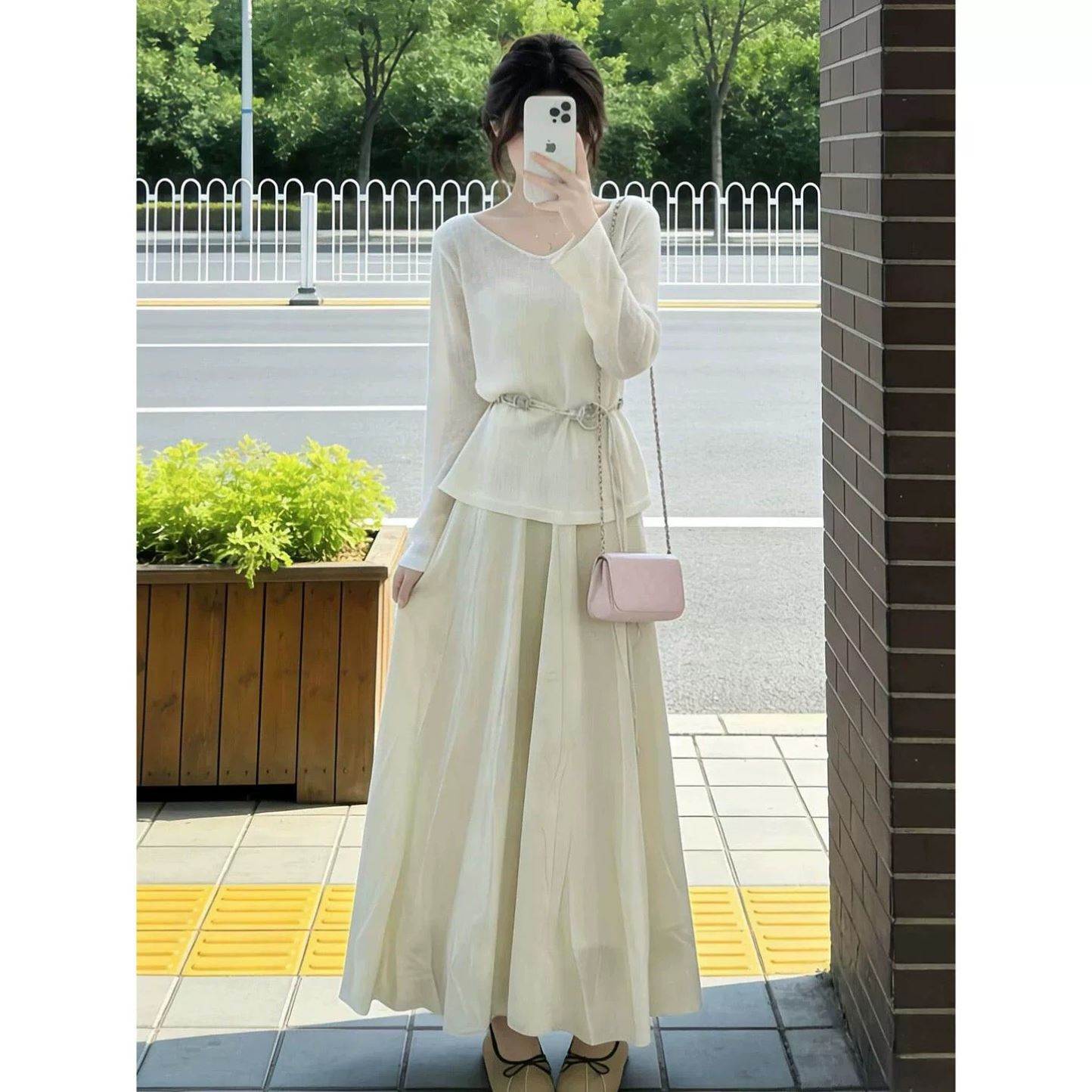 夏季穿搭独特漂亮绝美连衣裙子女夏季防晒新款韩系套装长裙