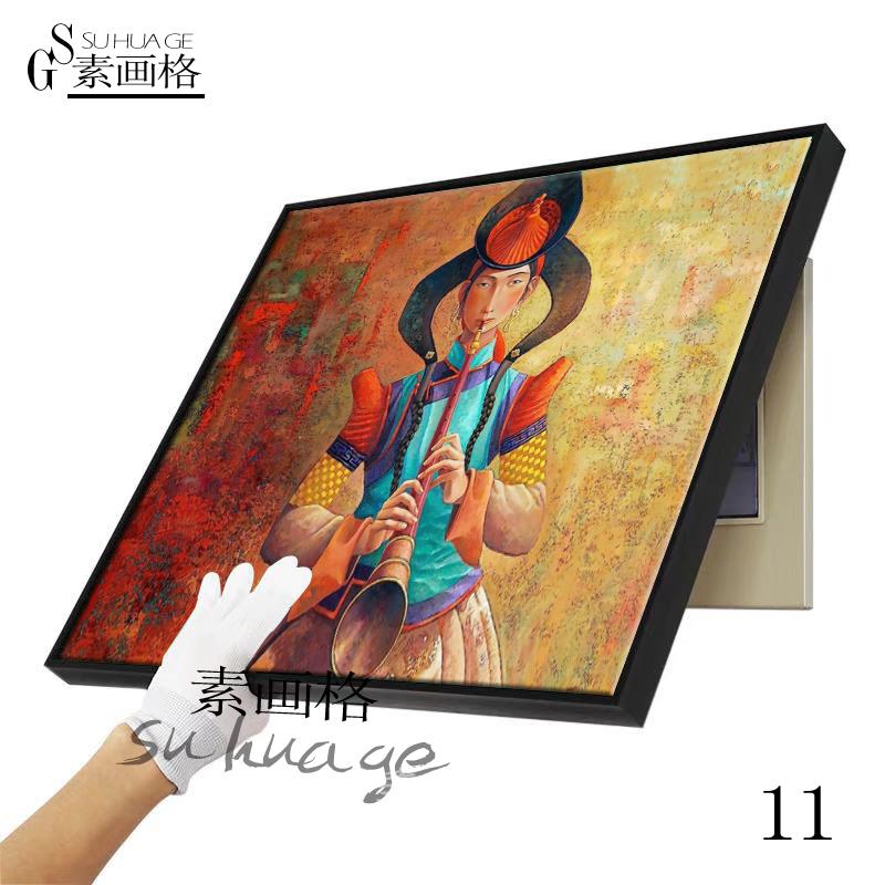 蒙古特色装饰画蒙古元素海报蒙古画民族风情开关遮挡电表箱装饰画图片