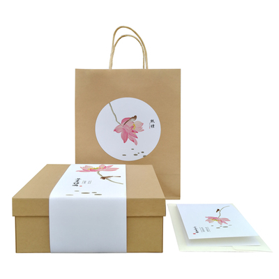 nk45超大中式水墨风简约高级感牛皮纸天地盖通用礼盒包装纸盒定制