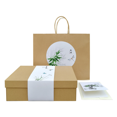 nk20超大中式水墨风简约高级感牛皮纸天地盖通用礼盒包装纸盒定制