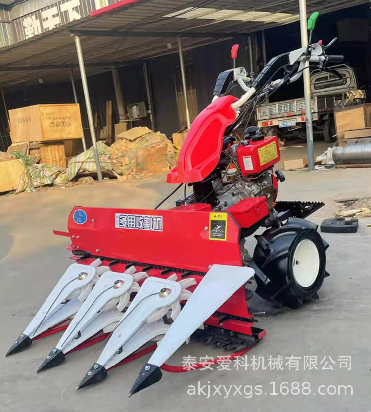 农用芝麻割晒机四轮车带辣椒收割机1.8米宽幅黄豆收割机割草机