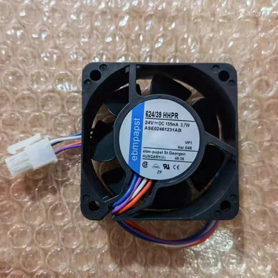 全新原装 624/39HHPR 24V 155mA 3.7W 6cm 4线变频器风扇