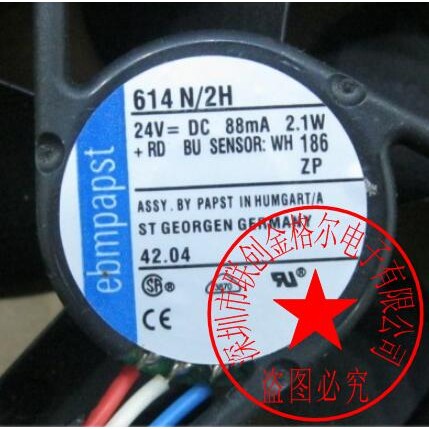 614N/2H 614N/2GH 24V 88MA 2.1W 614H 614H/2HHR原装进口3线风扇