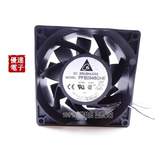 台达 9CM/厘米 9038 48V 双滚珠 变频器风扇 机箱风扇 PFB0948GHE