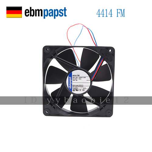 德国PAPST 4414FM 24V 3.2W 12025 12CM 双滚珠变频器风扇