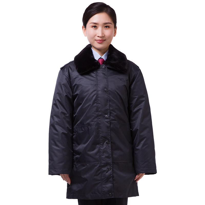禾兑制服大衣棉服防寒服加厚秋冬季加长加厚羊绒棉衣男女款冬裤