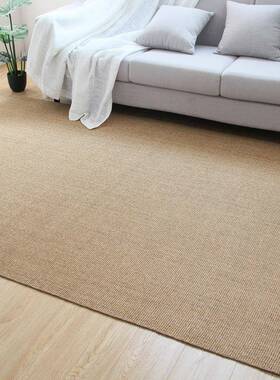 cas书织ln约手工边剑麻地毯客简厅茶几房茶麻毯\/11室卧室草编麻