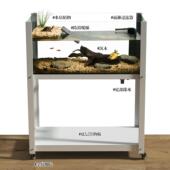 专乌龟缸爬台特带XNL大号生造态景水陆缸家用养乌龟深水用缸底部