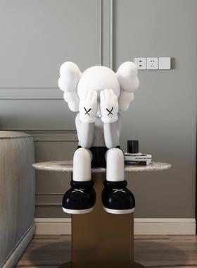 芝麻街kws公仔暴力60cm摆件熊客厅悬坐空电视两边的姿落地装饰a品