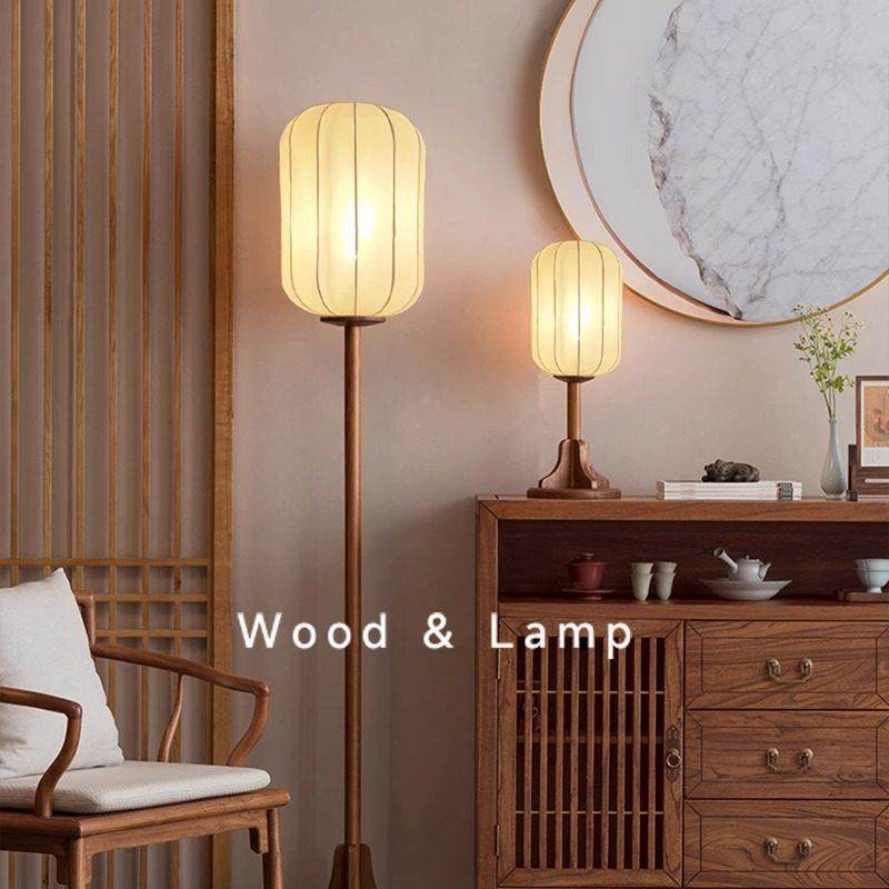 中式52819落地灯新中古风禅意客厅式装饰灯宋氏实美学布艺木卧室