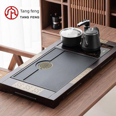 唐风茶具茶桌全一套202新5款茶盘长全自动全套SQZ体茶道者高端礼