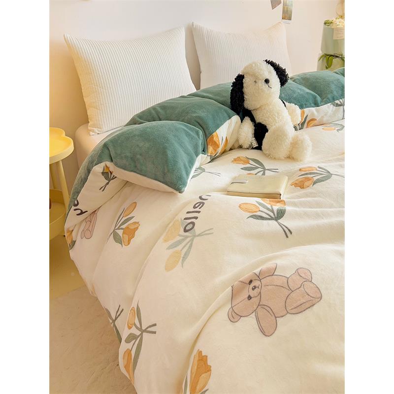 冬IGSa级奶绒被套2秋48X248加厚2珊瑚被绒套229X230定制尺寸50