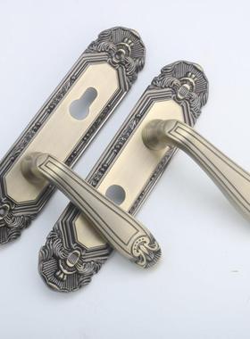 室把内门锁家用用型卧通室房LYS门锁58锁欧式门手柄老式换青古具1