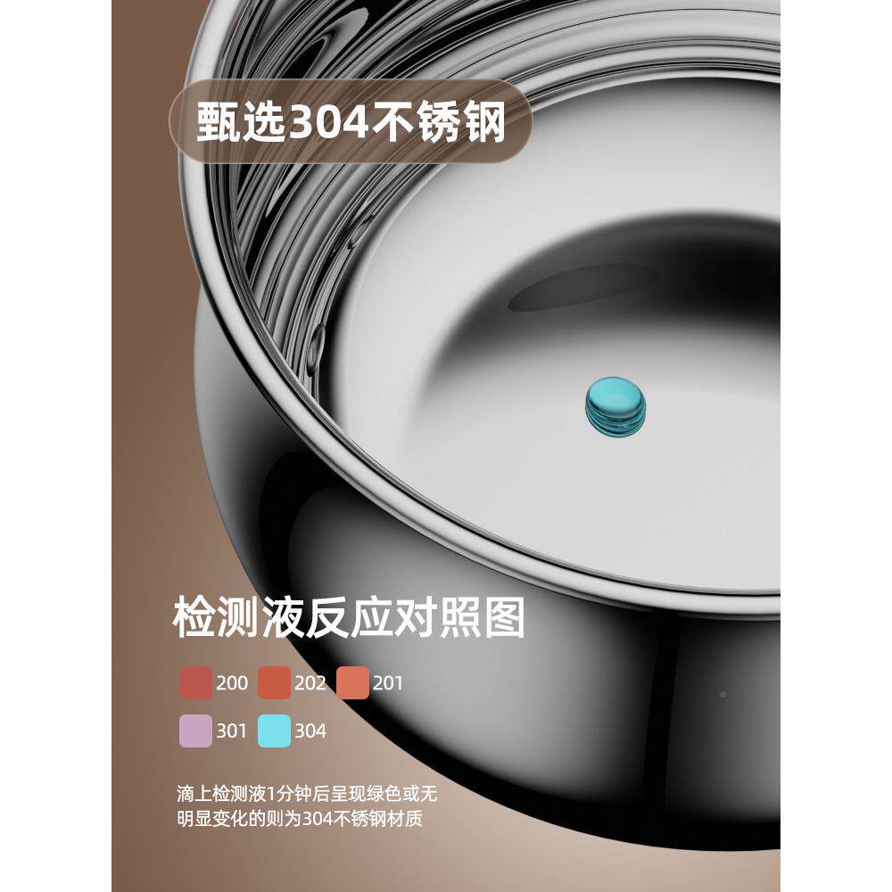 家用304不锈钢奶锅宝无品牌/辅食锅婴宝专用锅无一涂层蒸煮体泡儿