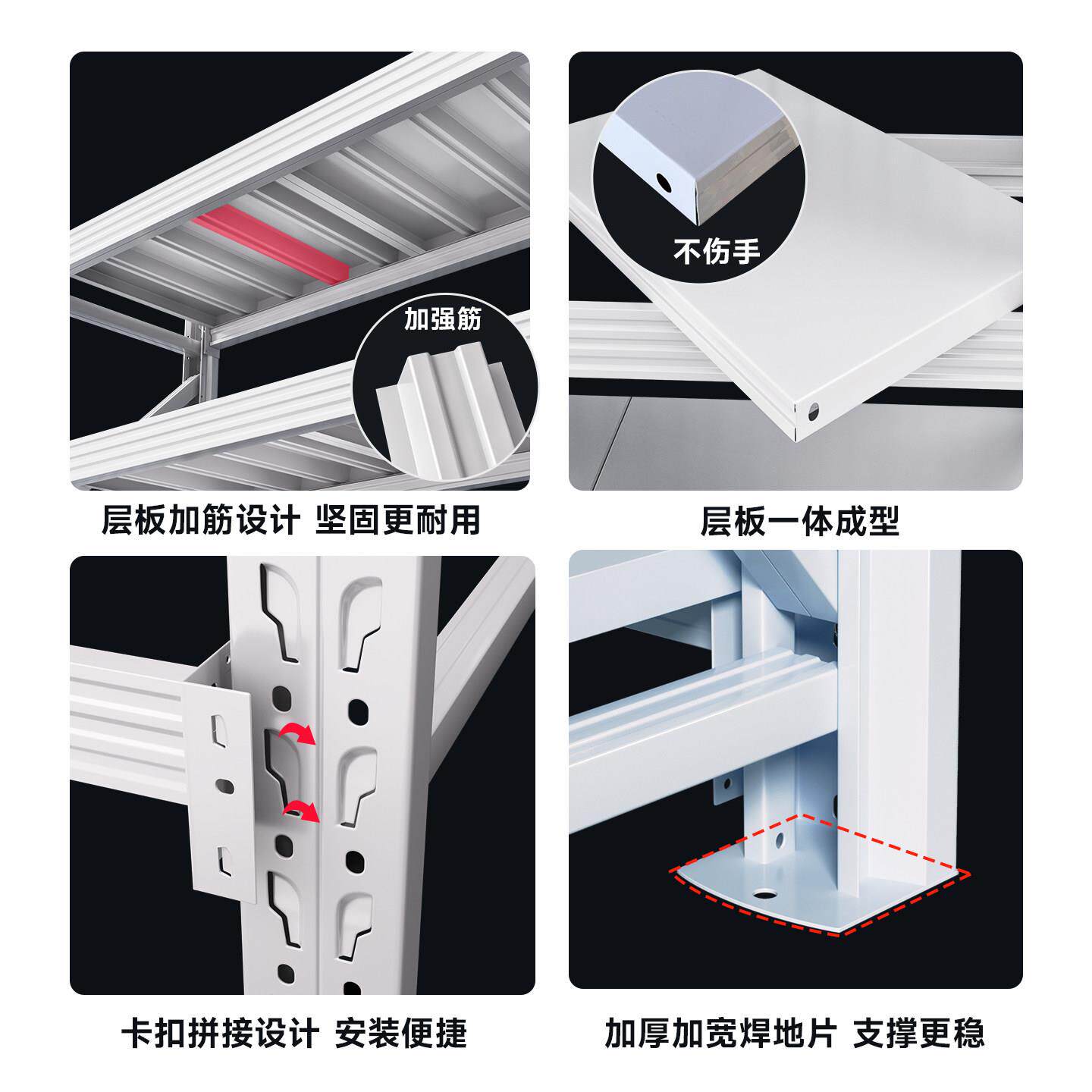 架置一物架多层板仓储仓库重型家用洞洞货地下室靠墙体收纳架