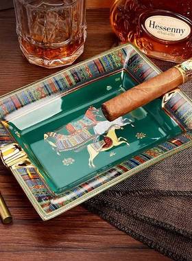 H奢系列雪茄烟瓷灰陶家用客厅高档华大号缸个XEQ性雪茄专用烟灰缸