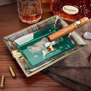 H奢系列雪茄烟瓷灰陶家用客厅高档华大号缸个XEQ性雪茄专用烟灰缸