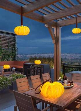 户外园南瓜落地观灯别墅露庭46571院防台水阳台装饰摆件露营草坪